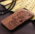 Wood Skull iPhone Case Fuchsia Molly