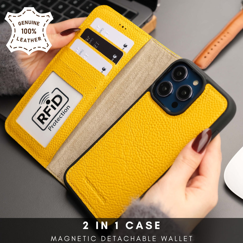 Casper iPhone 16 Pro Max Wallet Case Leather MagSafe Chocolate Crius