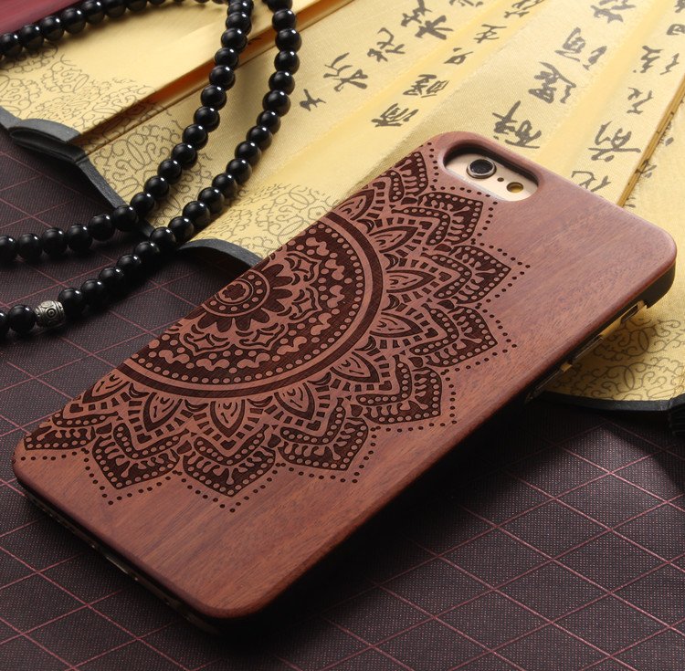 Wood Mandala iPhone Case Fuchsia Molly