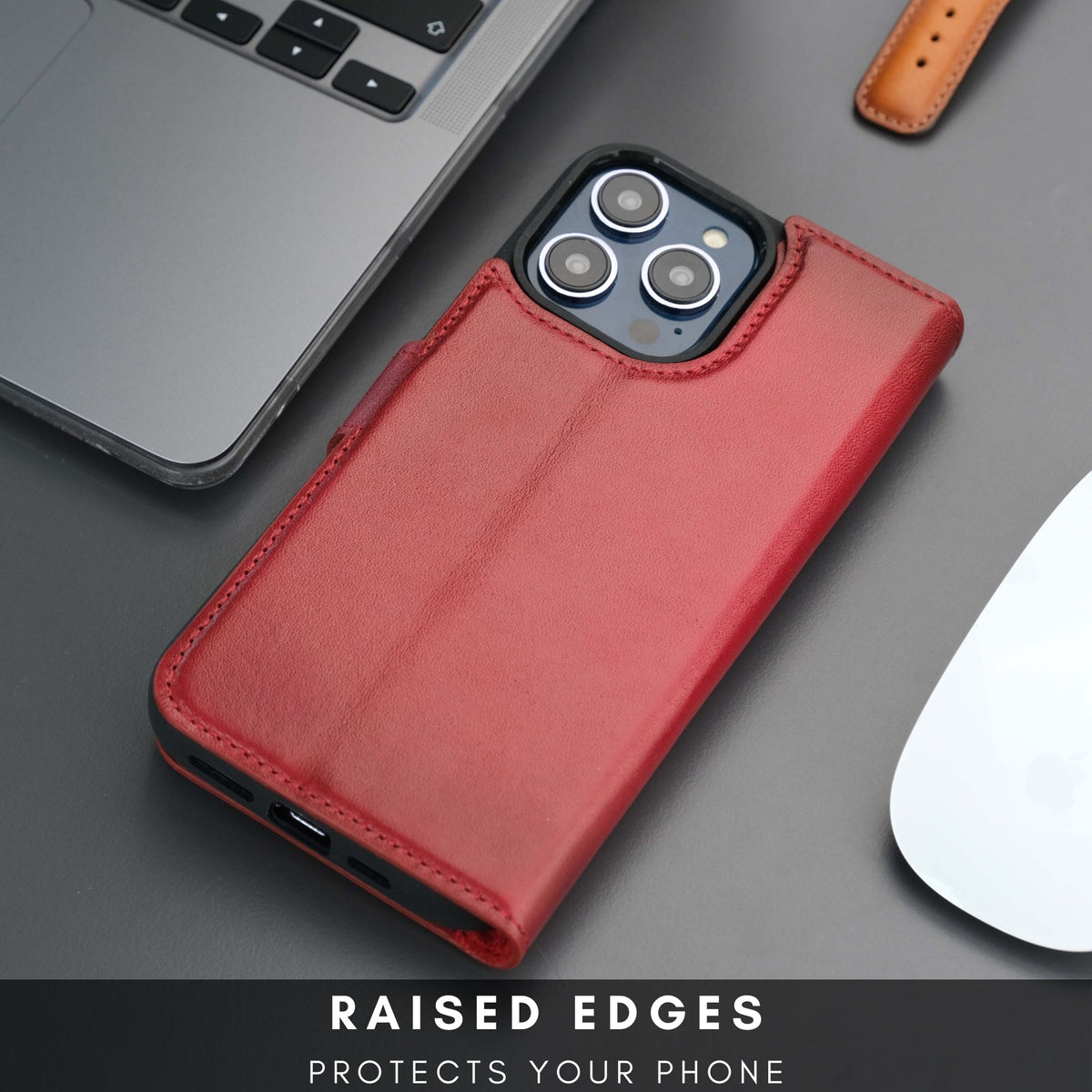 Casper iPhone 16 Pro Max Wallet Case Leather MagSafe Chocolate Crius