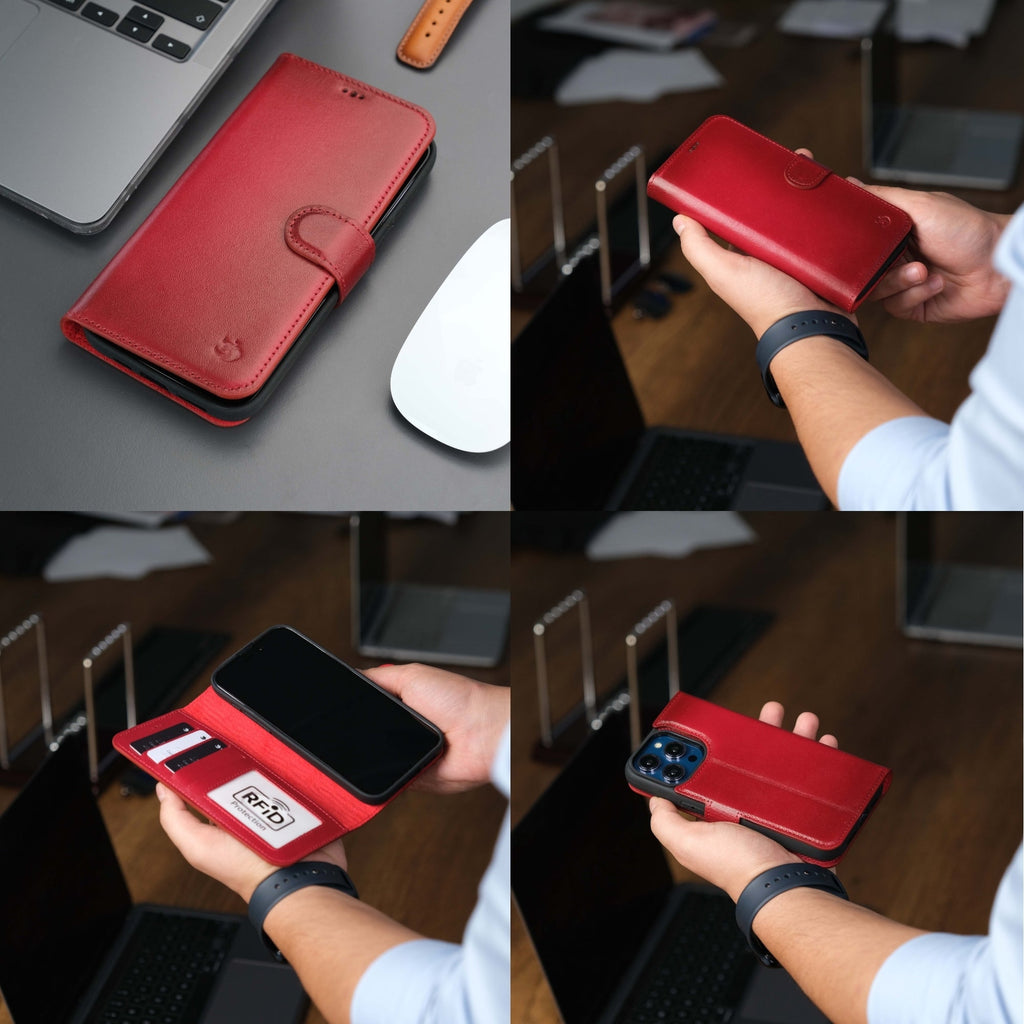 Casper iPhone 16 Pro Max Wallet Case Leather MagSafe Chocolate Crius