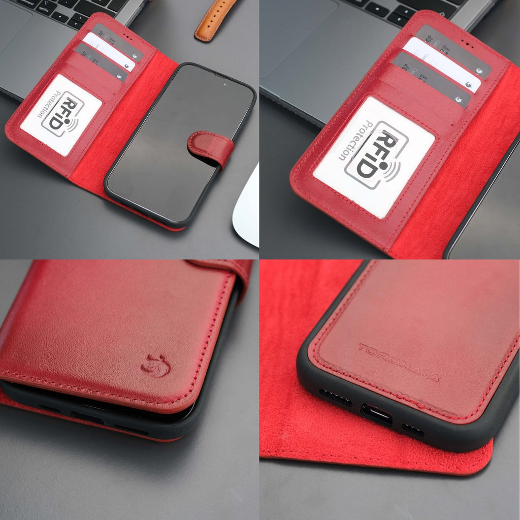 Casper iPhone 16 Pro Max Wallet Case Leather MagSafe Chocolate Crius
