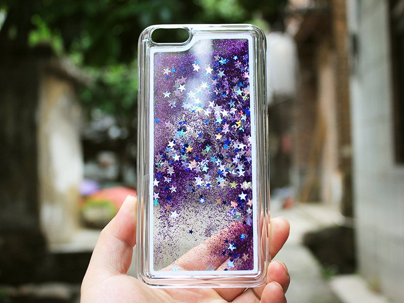 Purple Glitter iPhone Case Fuchsia Molly