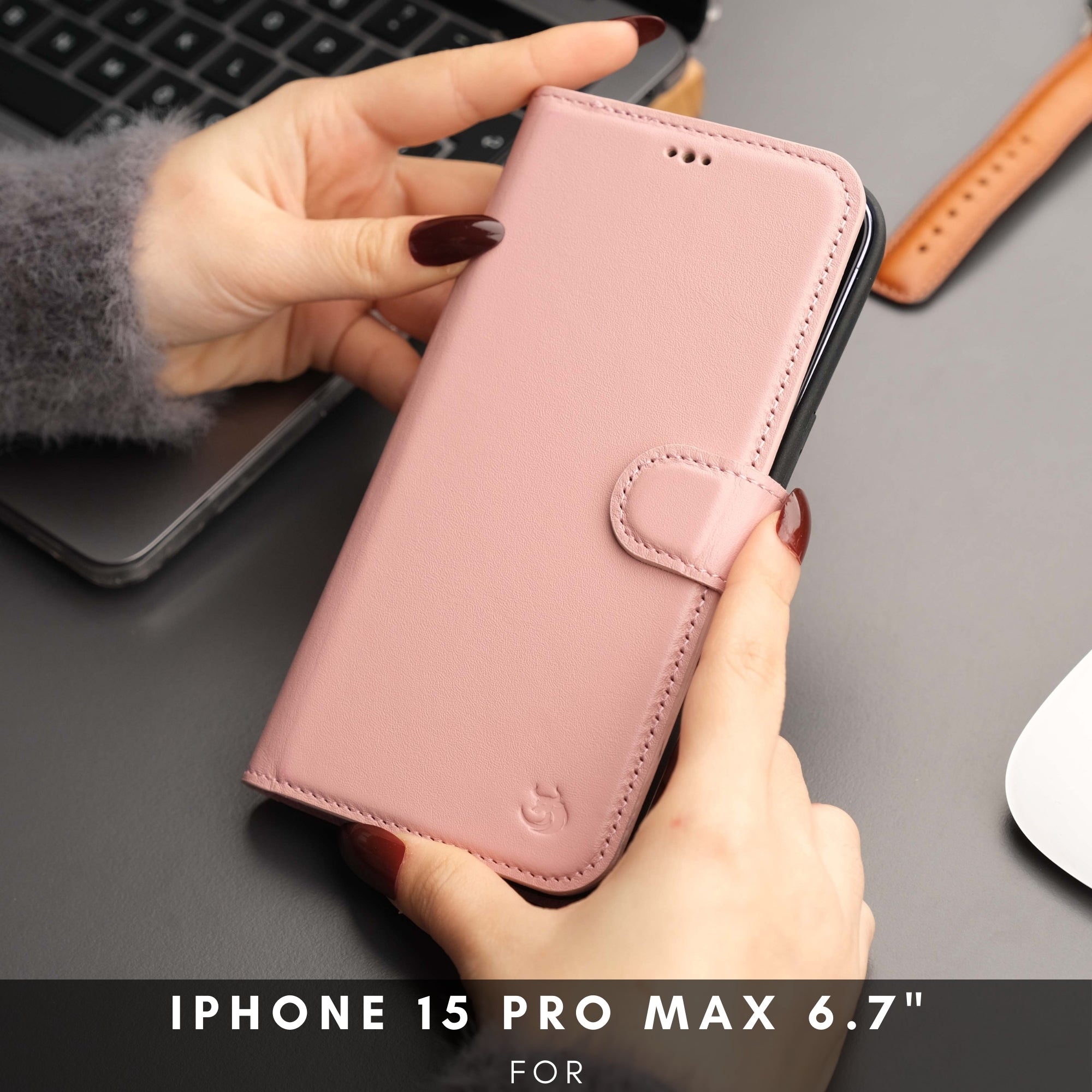 Casper iPhone 16 Pro Max Wallet Case Leather MagSafe Chocolate Crius