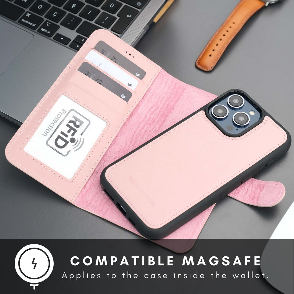 Casper iPhone 16 Pro Max Wallet Case Leather MagSafe Chocolate Crius