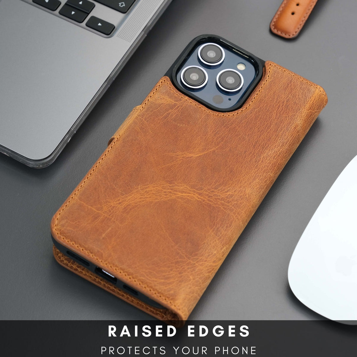 Casper iPhone 16 Pro Max Wallet Case Leather MagSafe Chocolate Crius