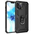 Tech Armor Ring Stand Grip Case with Metal Plate for iPhone 12 / Black Electra