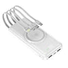 Large Capacity Wireless Charging Portable Charger LED Light Display Wireless Powerbank In-built Cables 30000mah Power Bank Goodie Bag