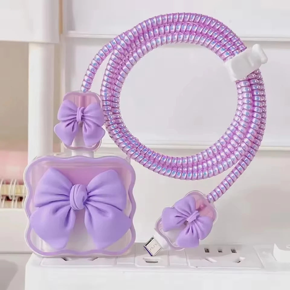 Cute Soft Silicone Charger Protector Cable Organiser For iPhone 17 16 AliExpress
