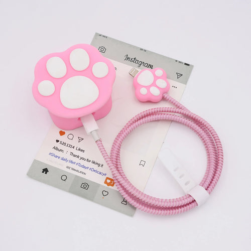 4Pcs/set Cartoon Silicone Charger Protector Case Cable Winder Set for AliExpress