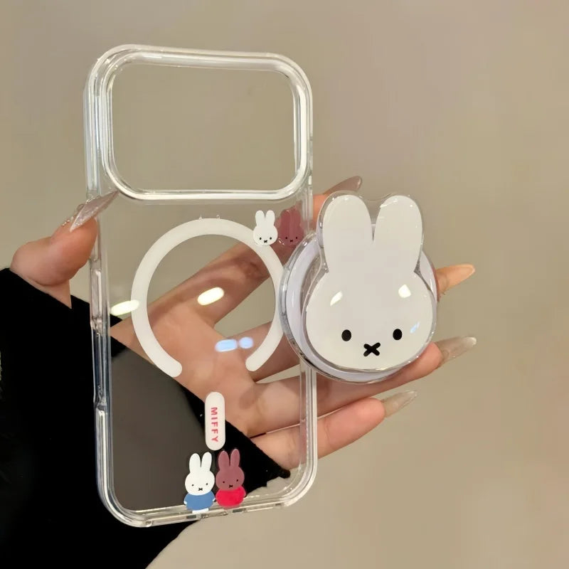 Cute Simple Miffy Rabbit Magnetic Stand Holder For Iphone 17 Pro Max AliExpress