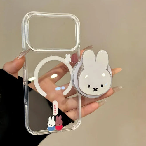 Cute Simple Miffy Rabbit Magnetic Stand Holder For Iphone 17 Pro Max AliExpress