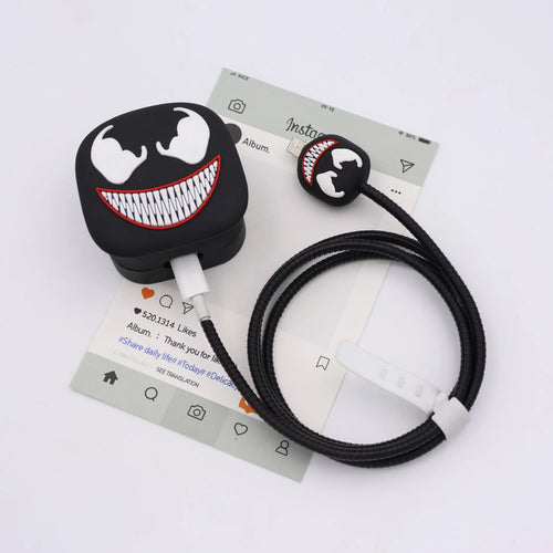 4Pcs/set Cartoon Silicone Charger Protector Case Cable Winder Set for AliExpress