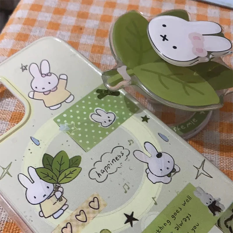 Kawaii Miffy Phone Shell Suitable for Iphone 17 16 15 14 Cartoon Leaf AliExpress