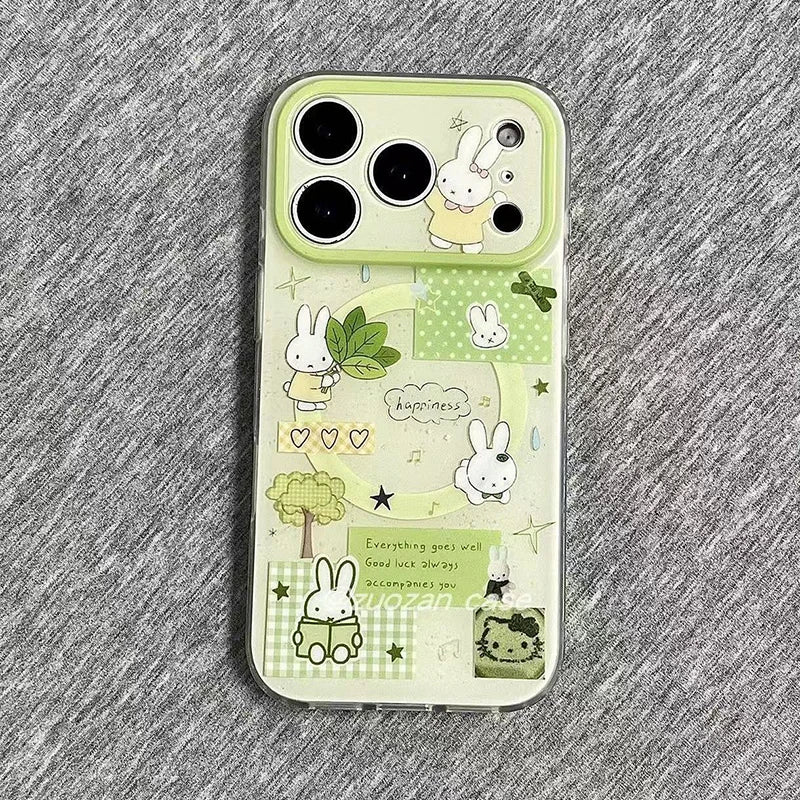 Kawaii Miffy Phone Shell Suitable for Iphone 17 16 15 14 Cartoon Leaf AliExpress