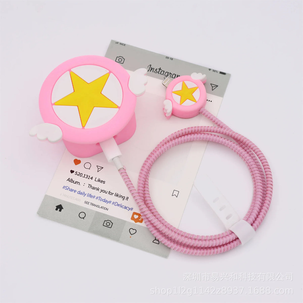 4Pcs/set Cartoon Silicone Charger Protector Case Cable Winder Set for AliExpress