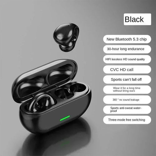 New Original T75 Bone Conduction Wireless Bluetooth 5.3 Headphones Mauve Tuna