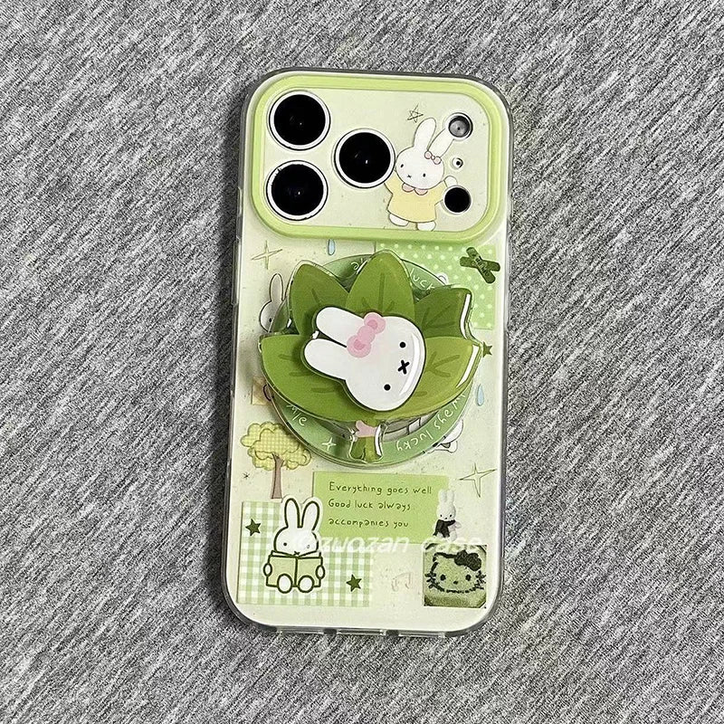 Kawaii Miffy Phone Shell Suitable for Iphone 17 16 15 14 Cartoon Leaf AliExpress