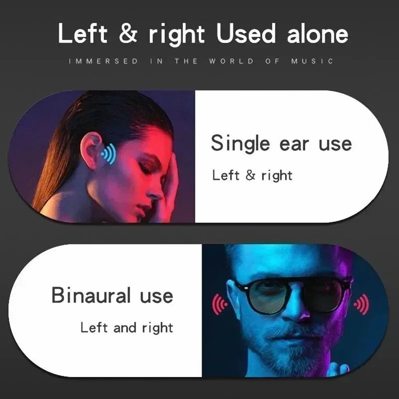 New Original T75 Bone Conduction Wireless Bluetooth 5.3 Headphones Mauve Tuna