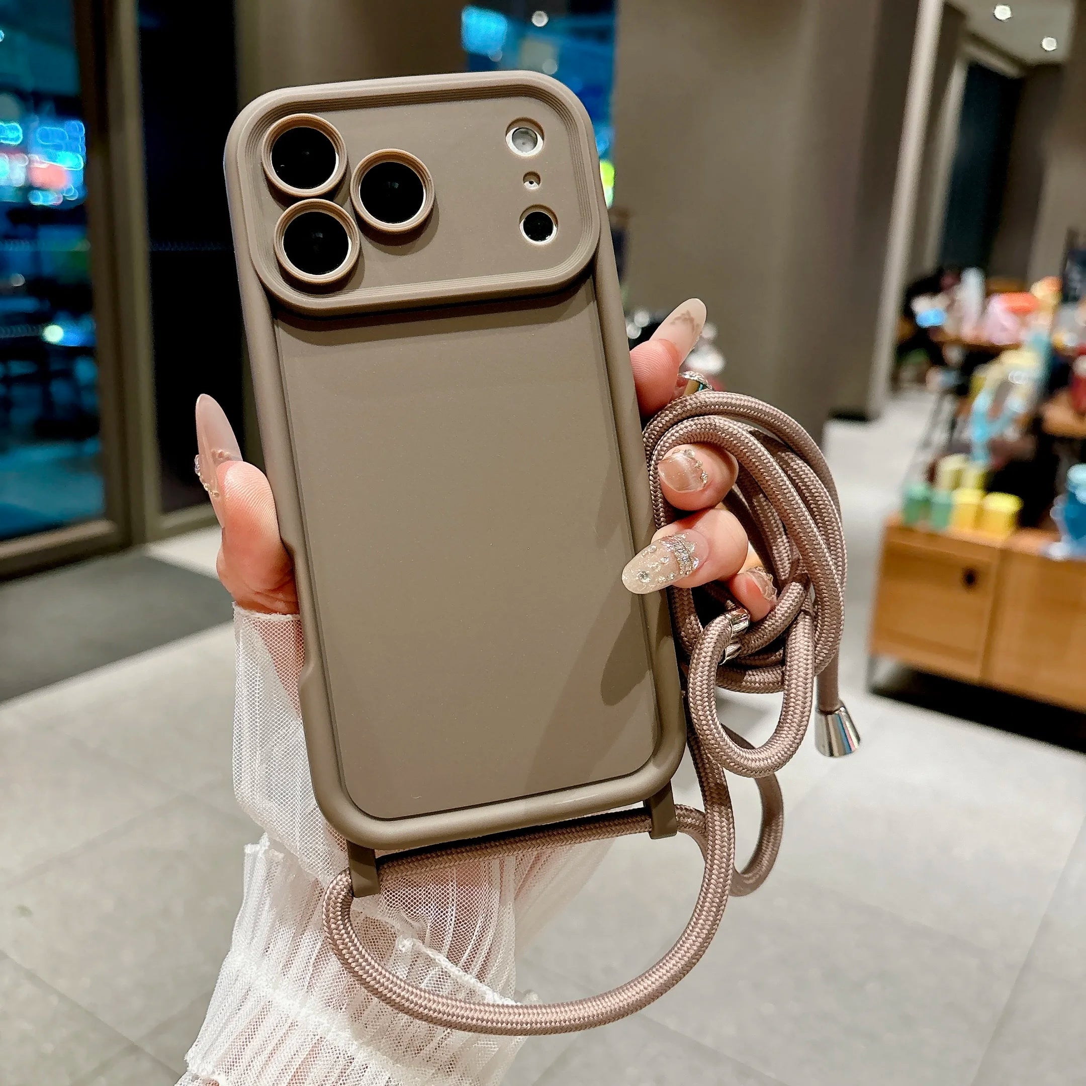 IPhone Case w/ Crossbody Adjustable Lanyard Strap Goodie Bag