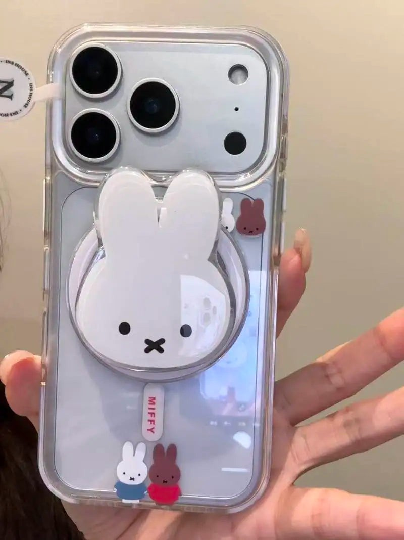 Cute Simple Miffy Rabbit Magnetic Stand Holder For Iphone 17 Pro Max AliExpress
