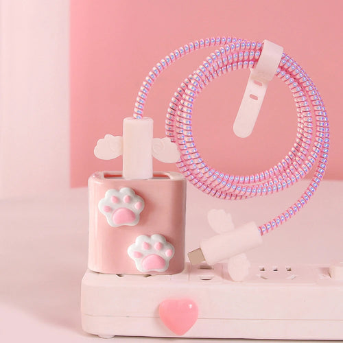 Cute Soft Silicone Charger Protector Cable Organiser For iPhone 17 16 AliExpress