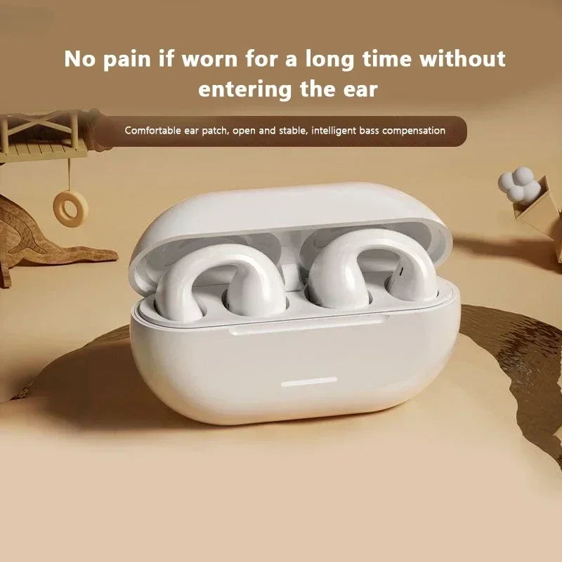 New Original T75 Bone Conduction Wireless Bluetooth 5.3 Headphones Mauve Tuna