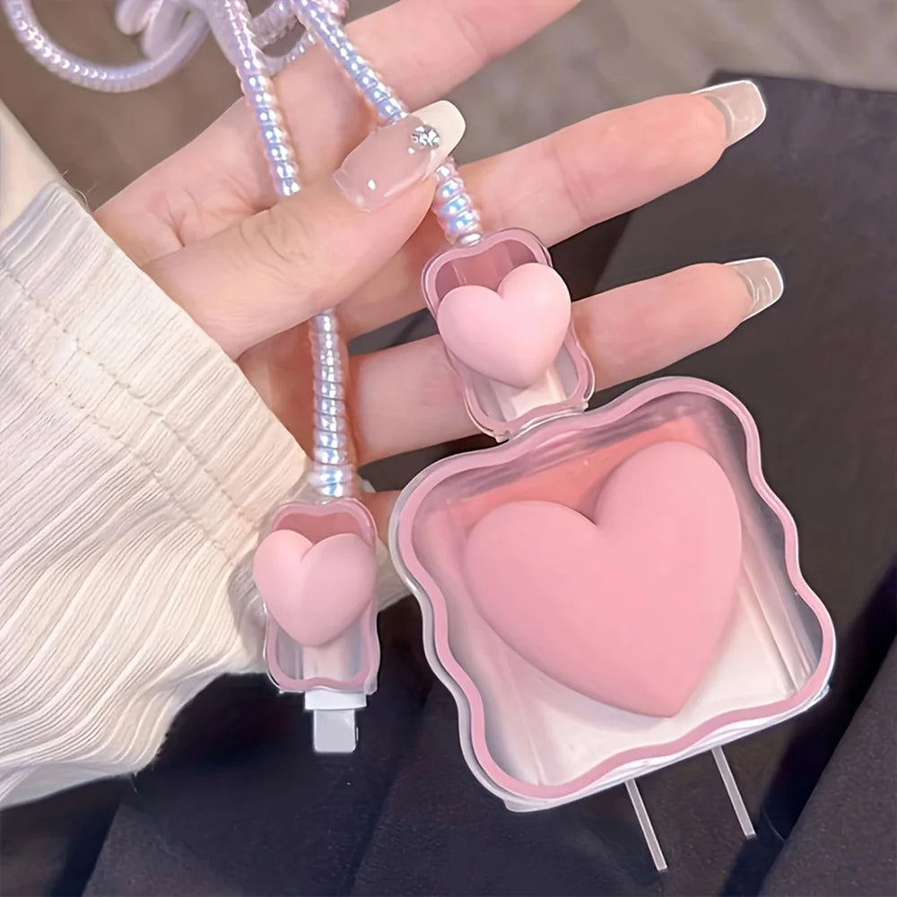 5pcs/Set 3D Love Wave Edge Charger Protective Cover For iPhone 11 15 AliExpress