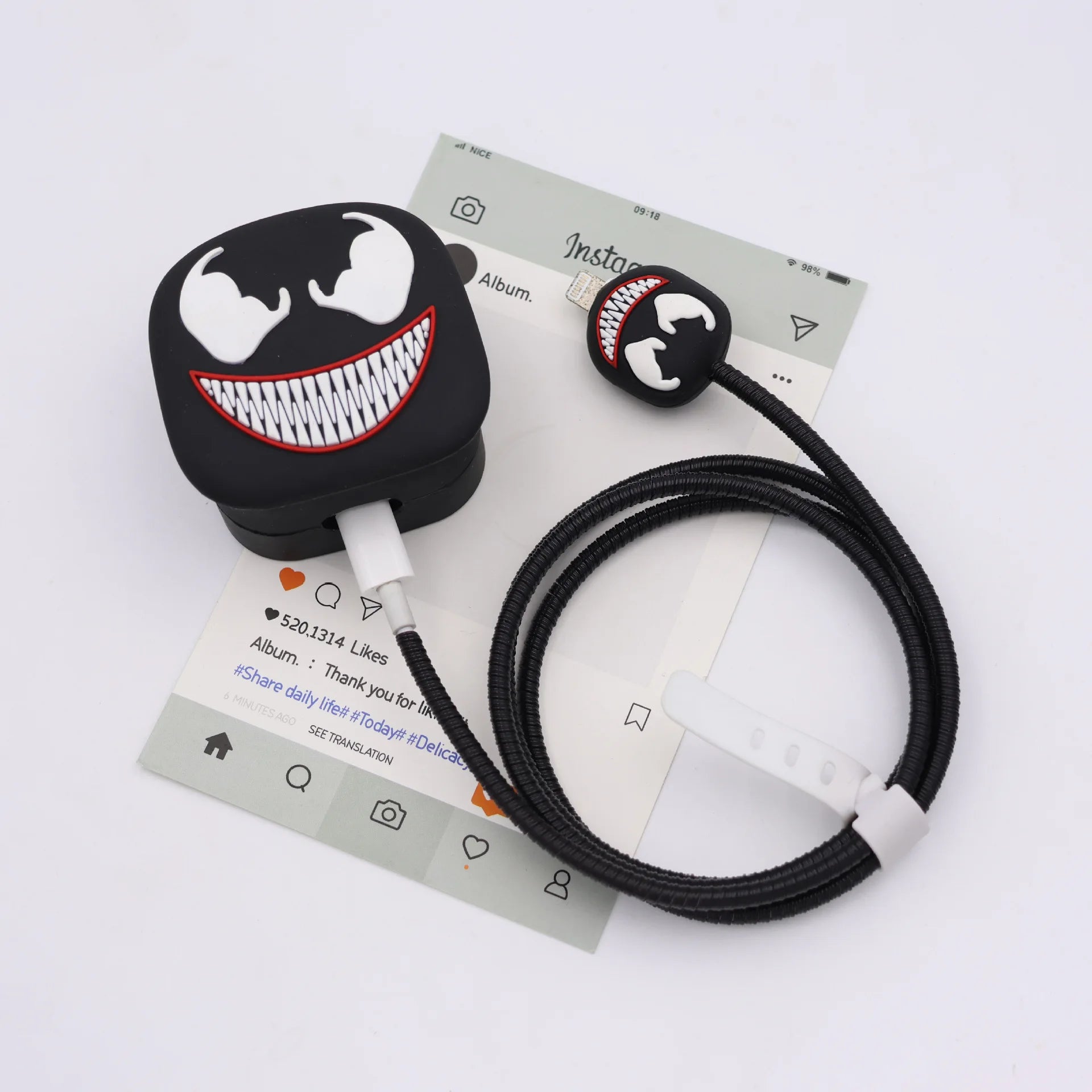 4Pcs/set Cartoon Silicone Charger Protector Case Cable Winder Set for AliExpress