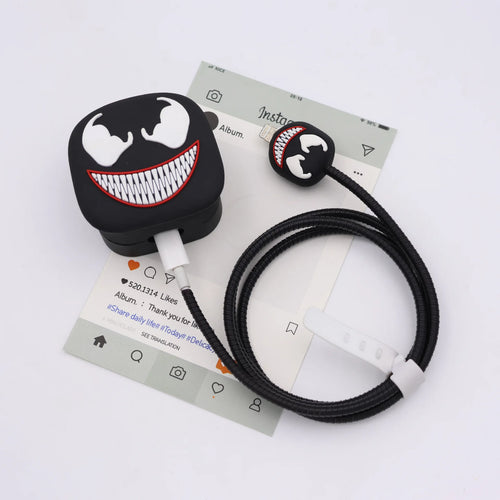 4Pcs/set Cartoon Silicone Charger Protector Case Cable Winder Set for AliExpress