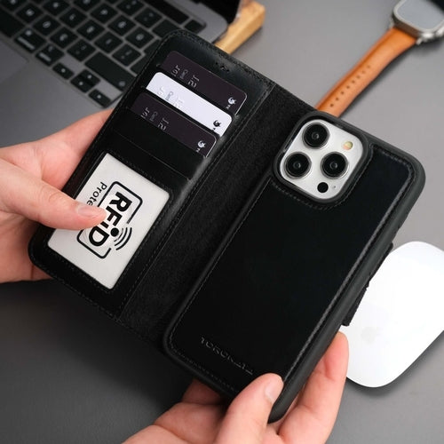 Casper iPhone 16 Pro Max Wallet Case Leather MagSafe Chocolate Crius