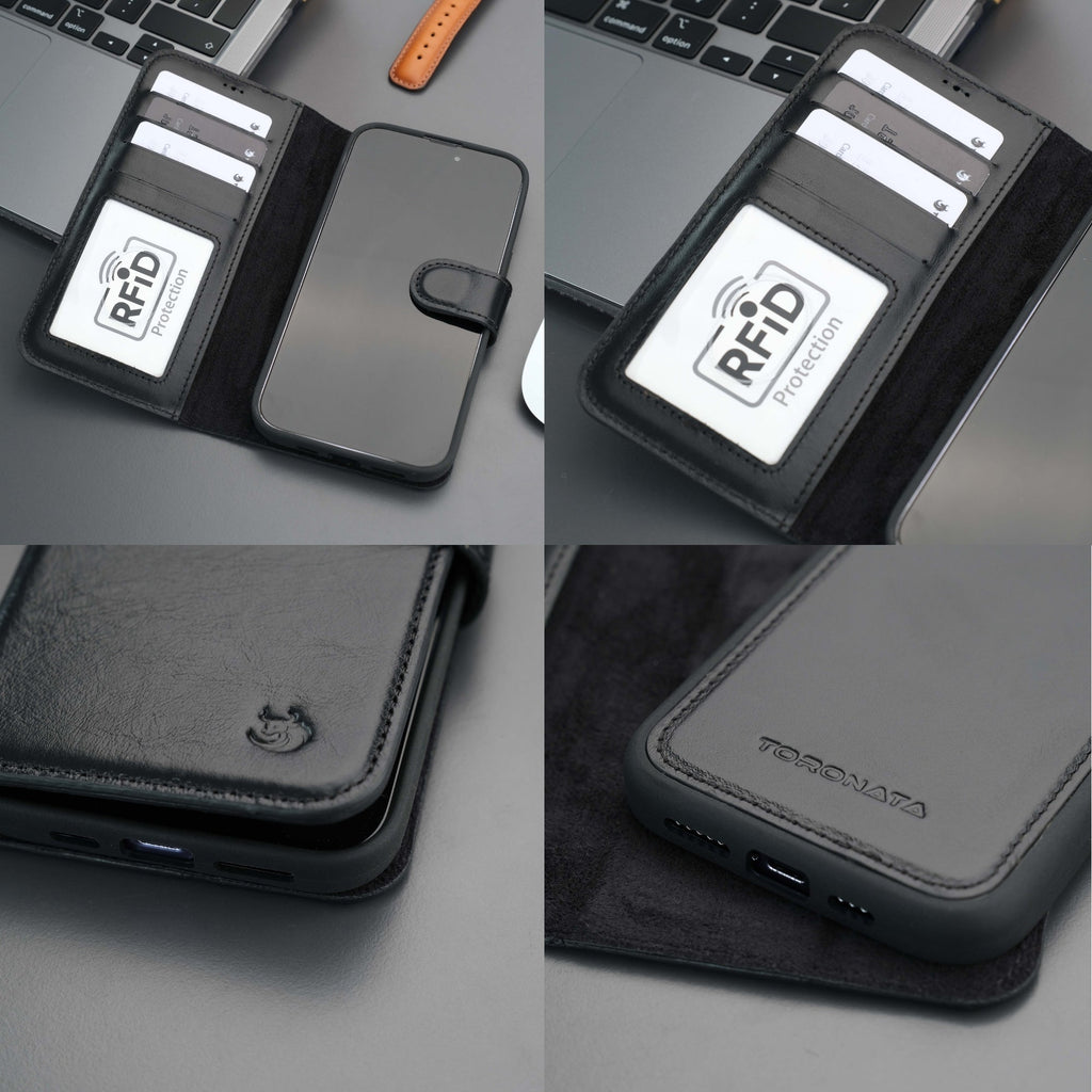 Casper iPhone 16 Pro Max Wallet Case Leather MagSafe Chocolate Crius