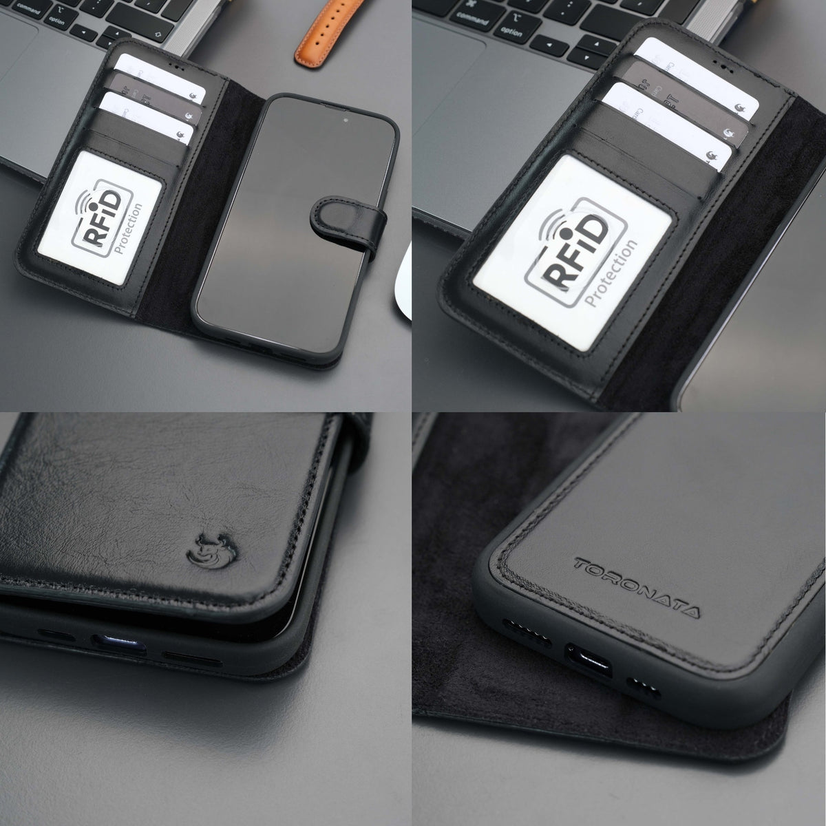 Casper iPhone 16 Pro Max Wallet Case Leather MagSafe Chocolate Crius