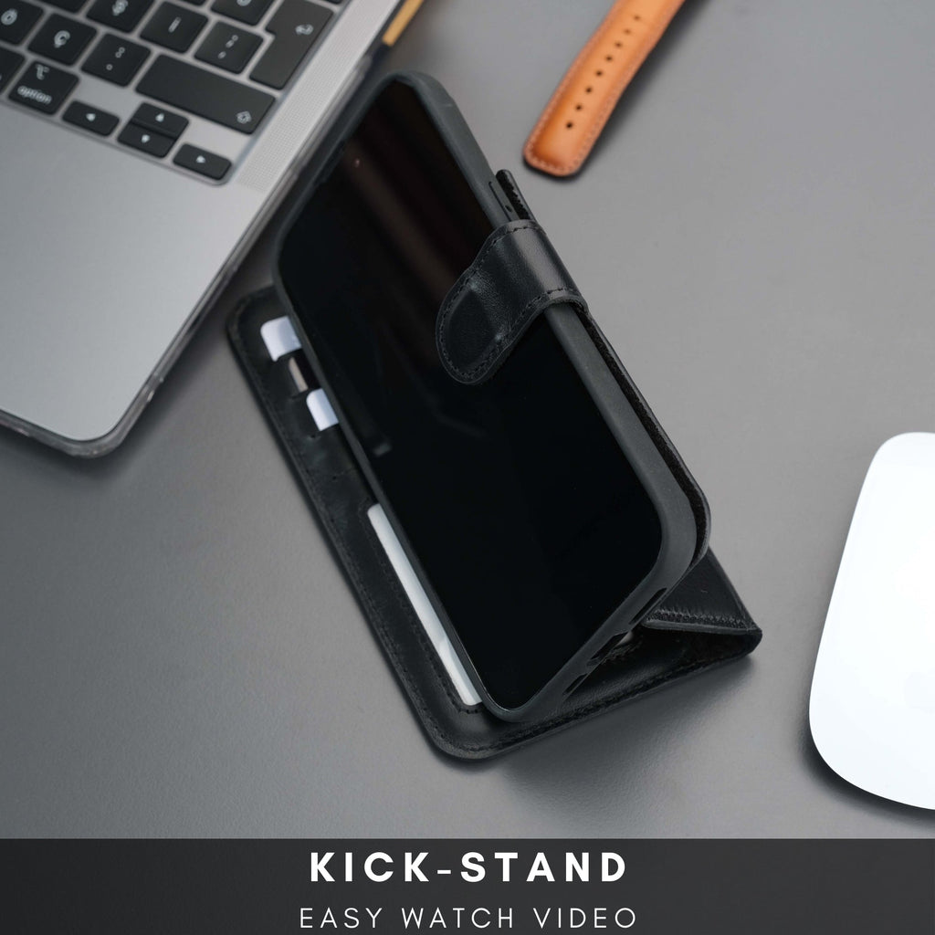 Casper iPhone 16 Pro Max Wallet Case Leather MagSafe Chocolate Crius