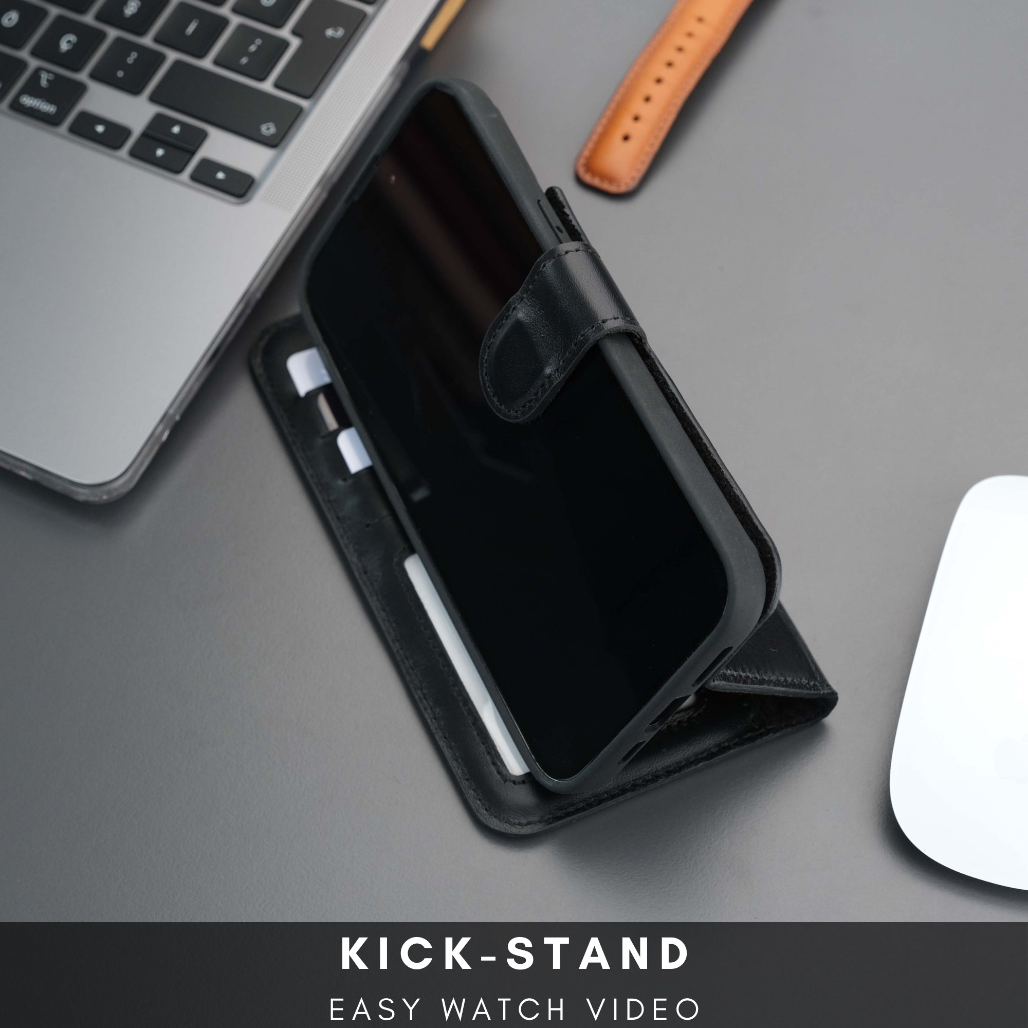 Casper iPhone 16 Pro Max Wallet Case Leather MagSafe Chocolate Crius