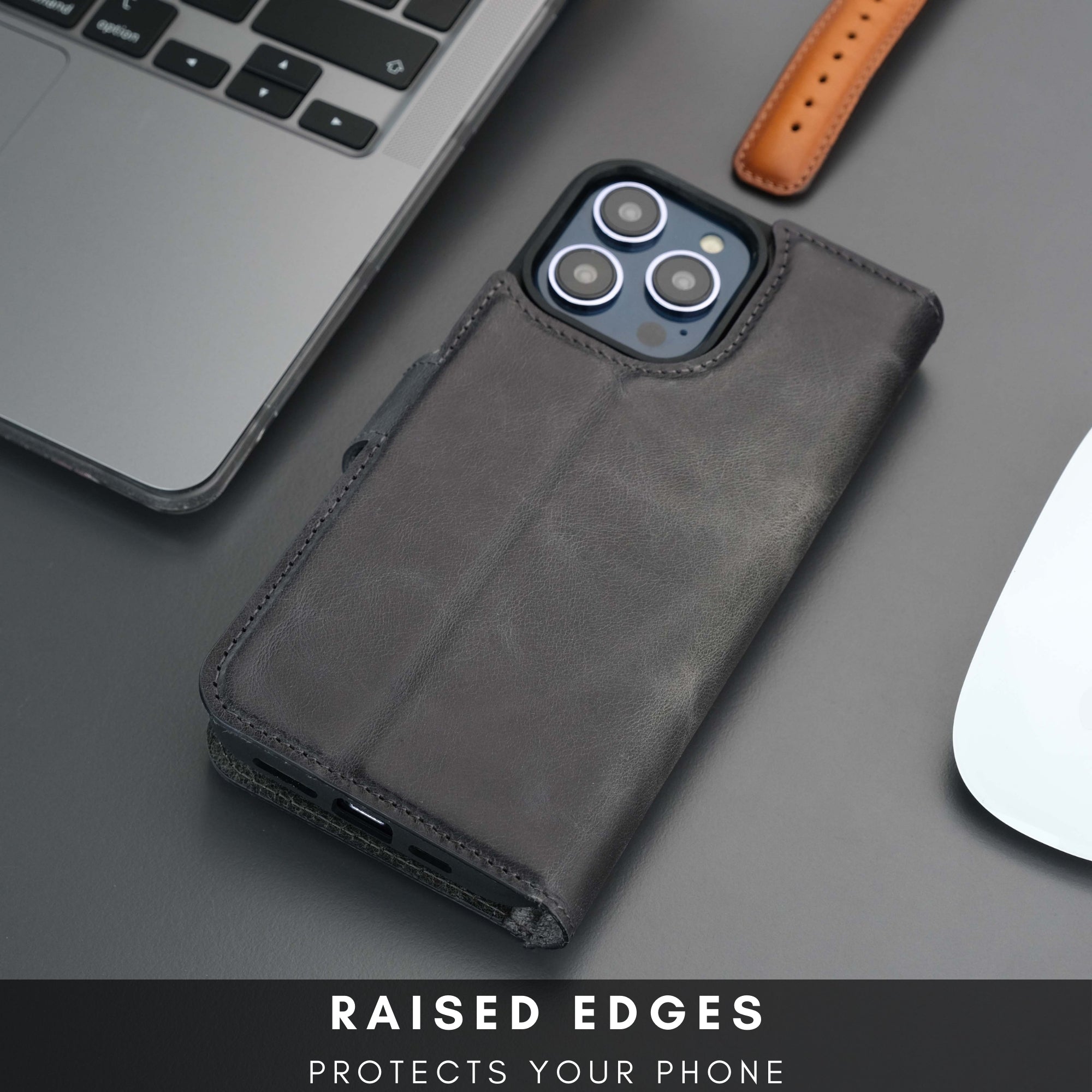 Casper iPhone 16 Pro Max Wallet Case Leather MagSafe Chocolate Crius
