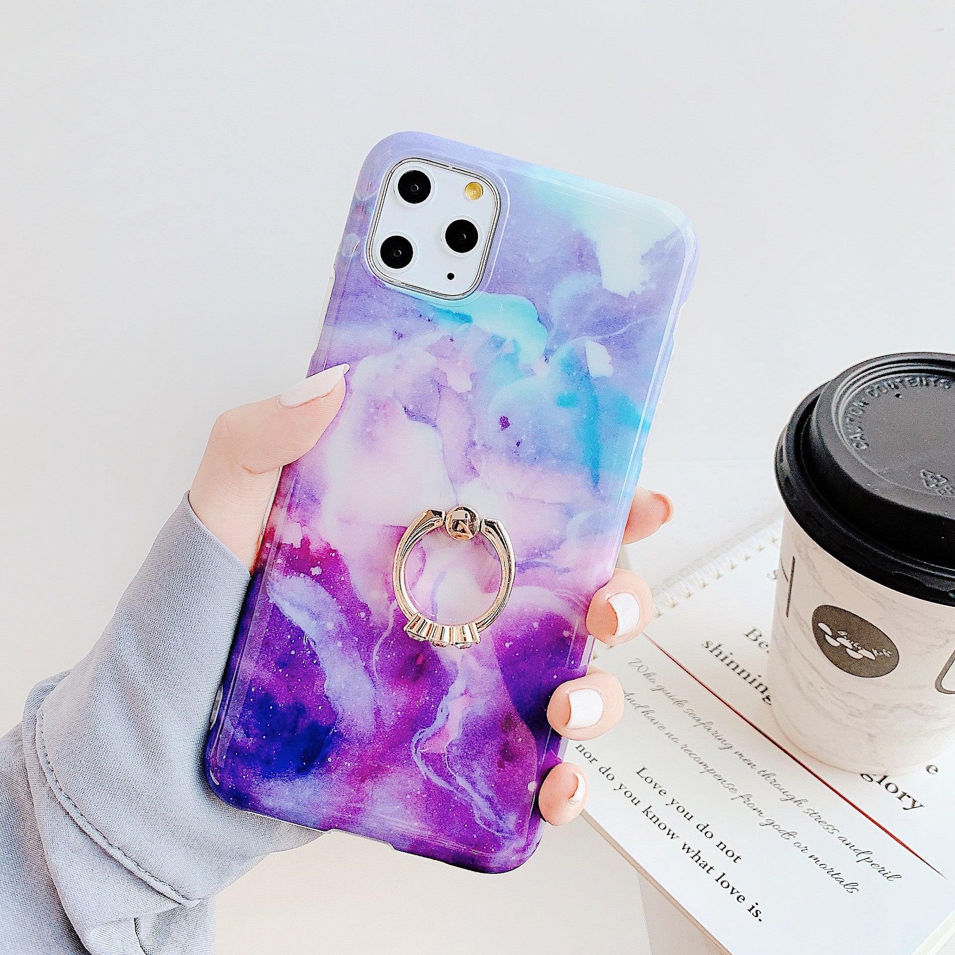 Marble iPhone Case Fuchsia Molly