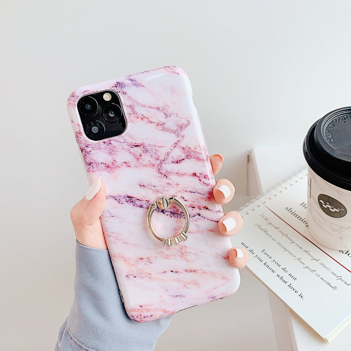 Marble iPhone Case Fuchsia Molly