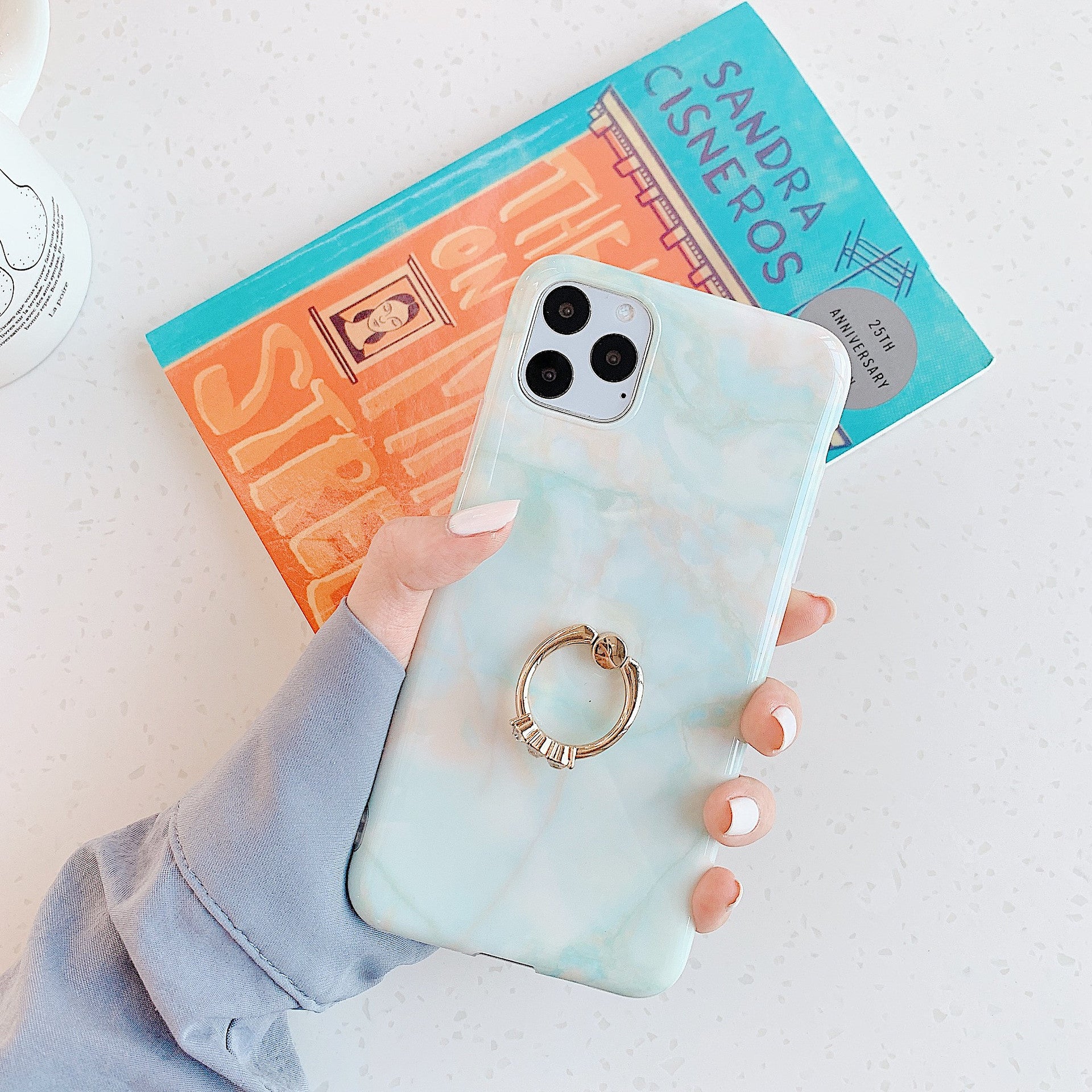 Marble iPhone Case Fuchsia Molly
