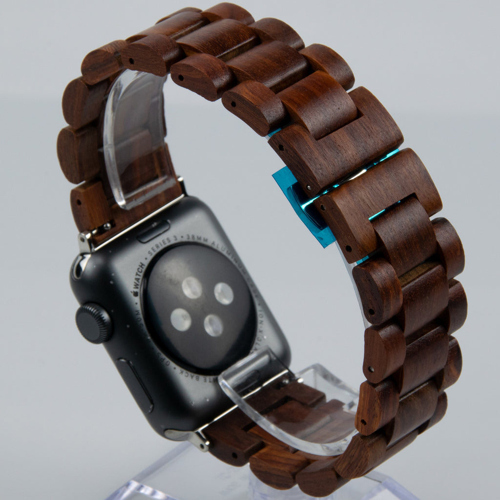 Handmade Wooden Apple Watch Band Fuchsia Molly