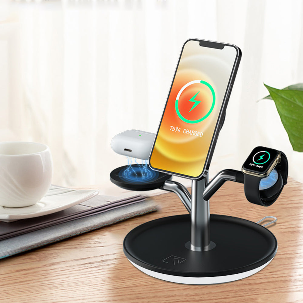 Universal Wireless Charging Stand for Iphone Apple Watch Airpods Teal Simba